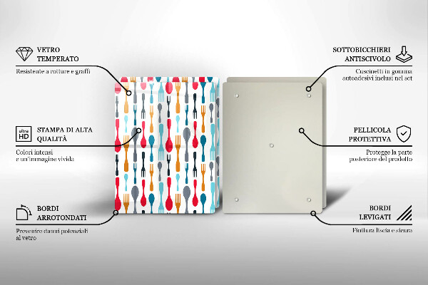 Painel de proteção para cozinha Ilustração colheres