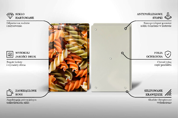 Painel de segurança para cozinhas Macarrão fusilli