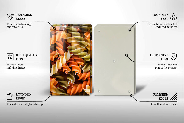 Painel de segurança para cozinhas Macarrão fusilli