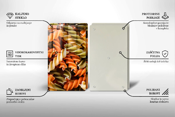 Painel de segurança para cozinhas Macarrão fusilli