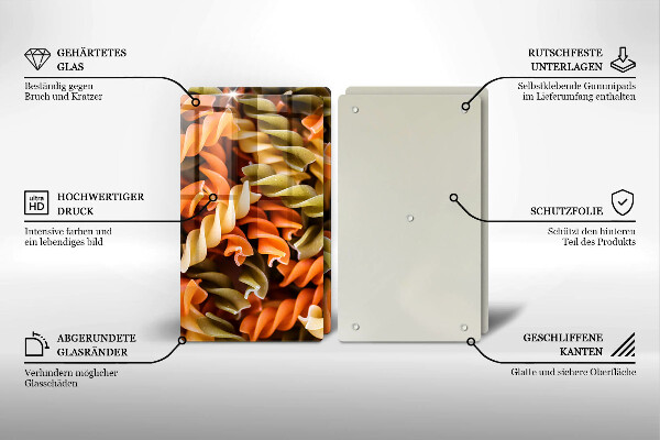 Painel de segurança para cozinhas Macarrão fusilli