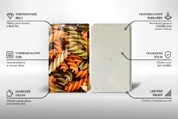 Painel de segurança para cozinhas Macarrão fusilli