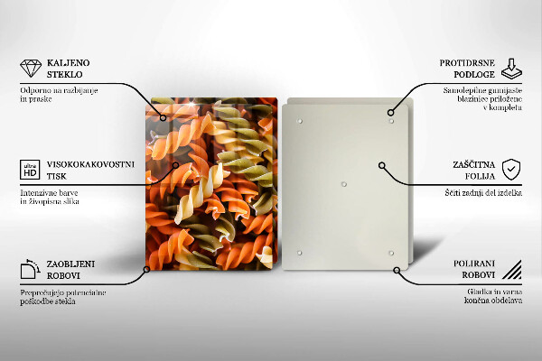 Painel de segurança para cozinhas Macarrão fusilli