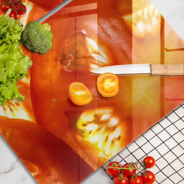 Painel de segurança para cozinhas Fatia de tomate vermelho