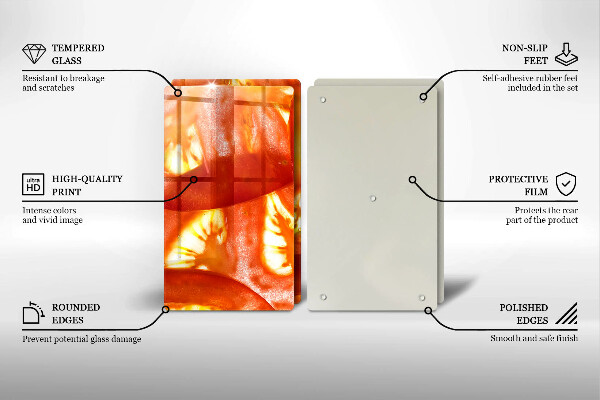 Painel de segurança para cozinhas Fatia de tomate vermelho