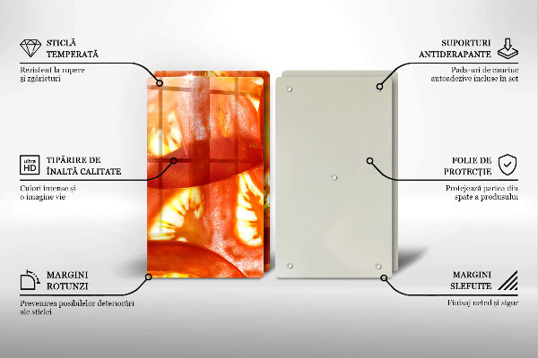 Painel de segurança para cozinhas Fatia de tomate vermelho