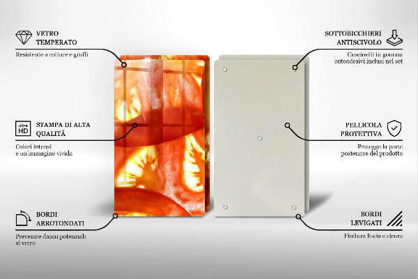 Painel de segurança para cozinhas Fatia de tomate vermelho