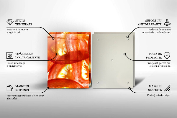 Painel de segurança para cozinhas Fatia de tomate vermelho