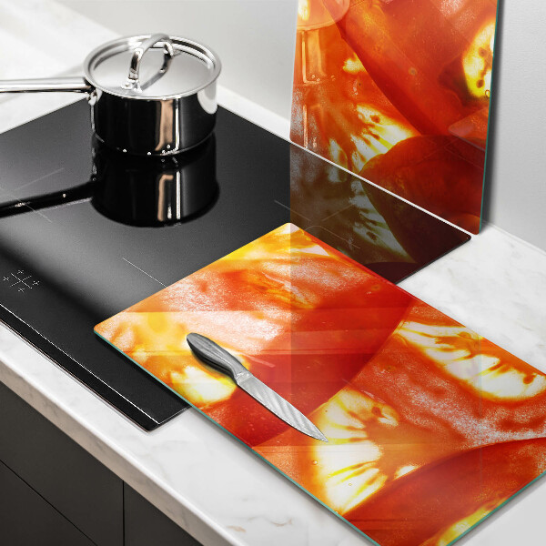 Painel de segurança para cozinhas Fatia de tomate vermelho