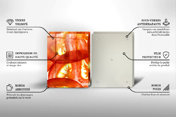 Painel de segurança para cozinhas Fatia de tomate vermelho