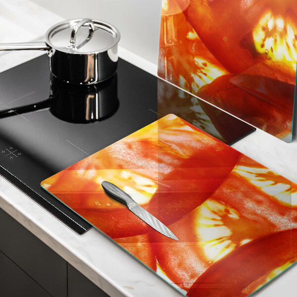 Painel de segurança para cozinhas Fatia de tomate vermelho