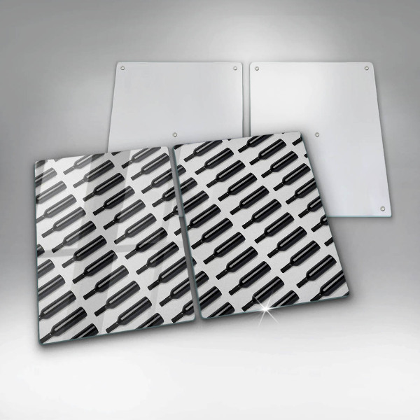 Painel de segurança para cozinhas Garrafas de vinho pretas