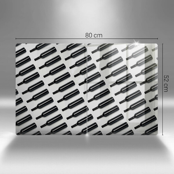 Painel de segurança para cozinhas Garrafas de vinho pretas
