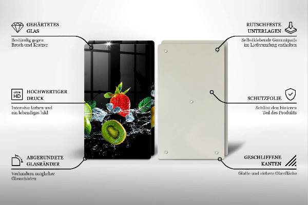 Cobertura da parede da cozinha Frutas na água