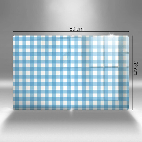 Revestir a parede da cozinha Xadrez azul e branco