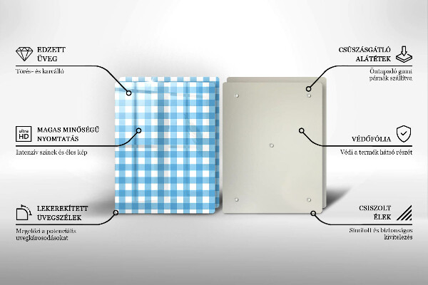 Revestir a parede da cozinha Xadrez azul e branco