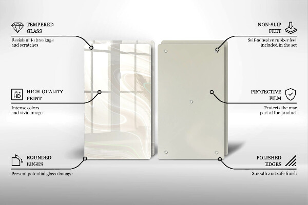 Tampa de parede do fogão a gás Textura cremosa