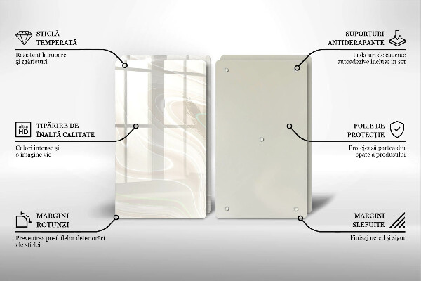 Tampa de parede do fogão a gás Textura cremosa
