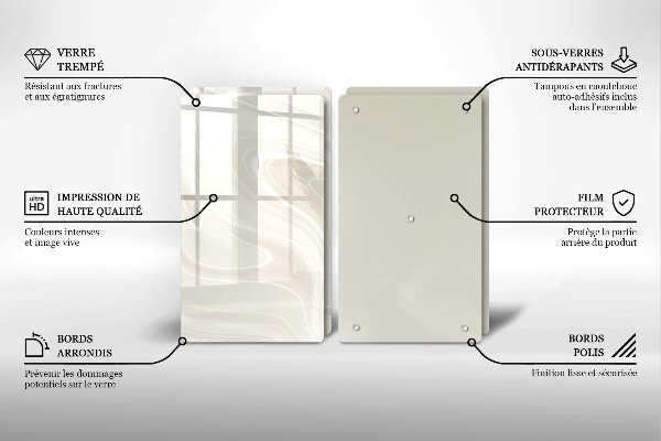 Tampa de parede do fogão a gás Textura cremosa