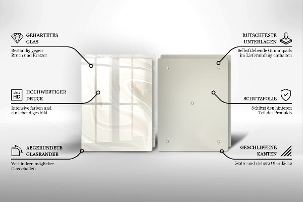 Tampa de parede do fogão a gás Textura cremosa