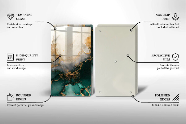 Tampa de parede do fogão a gás Mármore multicolorido