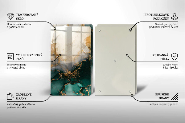 Tampa de parede do fogão a gás Mármore multicolorido