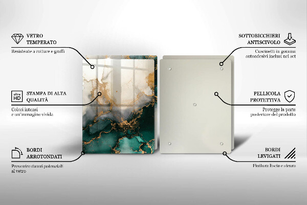 Tampa de parede do fogão a gás Mármore multicolorido