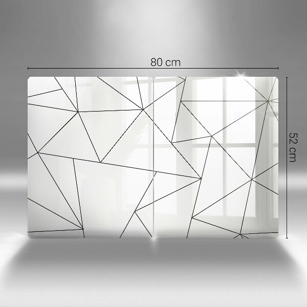 Tampa de parede do fogão a gás Triângulos brancos