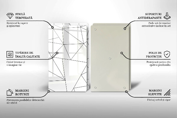 Tampa de parede do fogão a gás Triângulos brancos