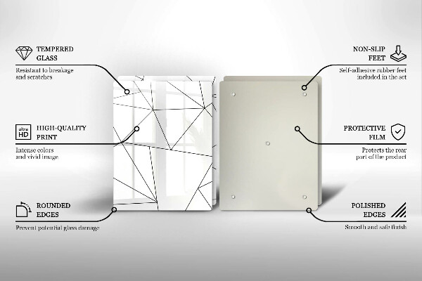 Tampa de parede do fogão a gás Triângulos brancos