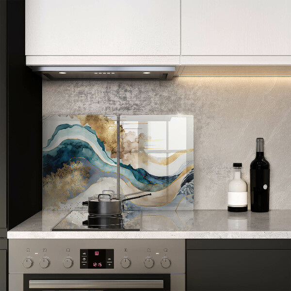 Tampa de parede do fogão a gás Mármore colorido