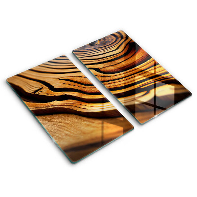 Tampa de parede do fogão a gás Tronco de madeira