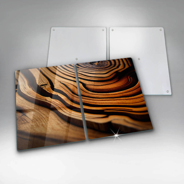 Tampa de parede do fogão a gás Tronco de madeira