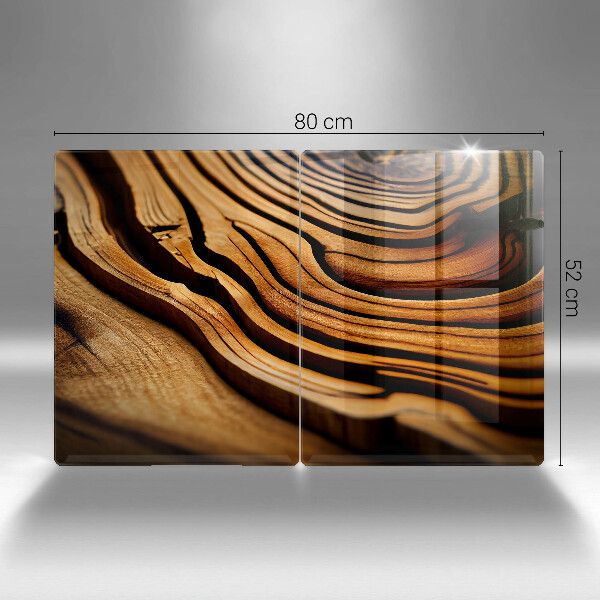 Tampa de parede do fogão a gás Tronco de madeira