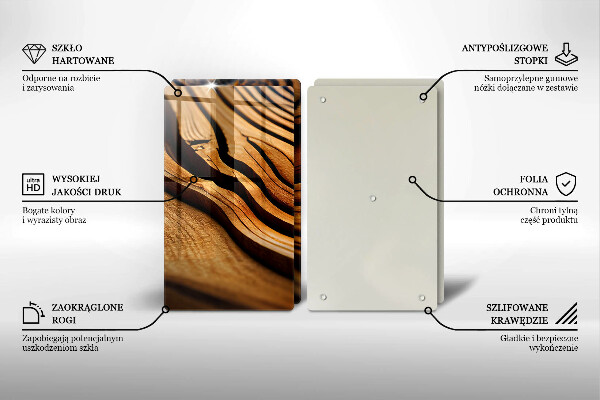 Tampa de parede do fogão a gás Tronco de madeira