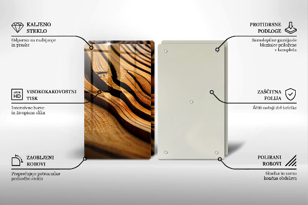 Tampa de parede do fogão a gás Tronco de madeira