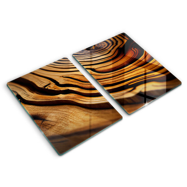 Tampa de parede do fogão a gás Tronco de madeira