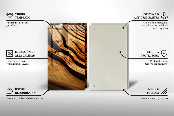 Tampa de parede do fogão a gás Tronco de madeira