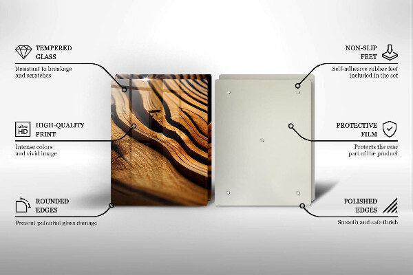 Tampa de parede do fogão a gás Tronco de madeira