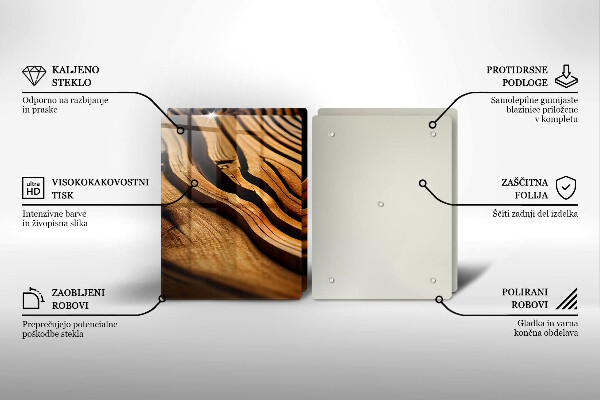 Tampa de parede do fogão a gás Tronco de madeira