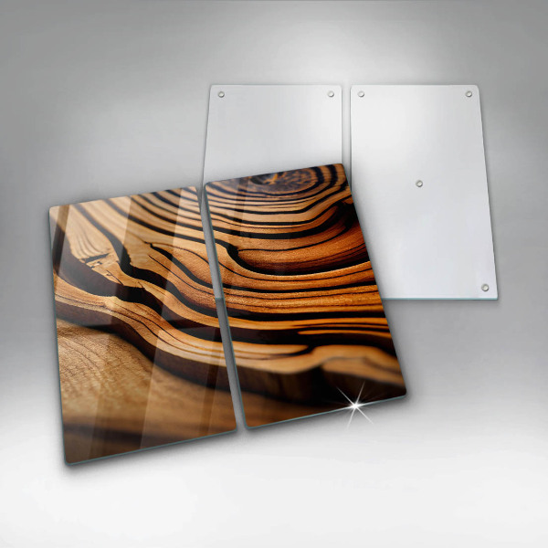 Tampa de parede do fogão a gás Tronco de madeira