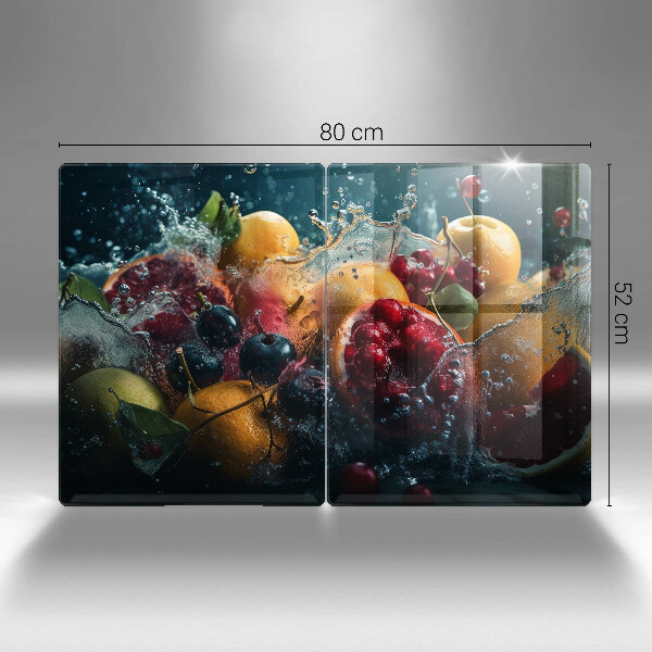 Tampa de parede do fogão a gás Frutas na água