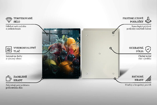 Tampa de parede do fogão a gás Frutas na água