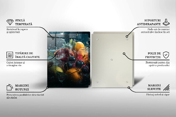 Tampa de parede do fogão a gás Frutas na água