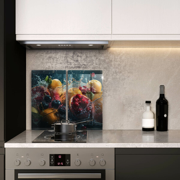 Tampa de parede do fogão a gás Frutas na água