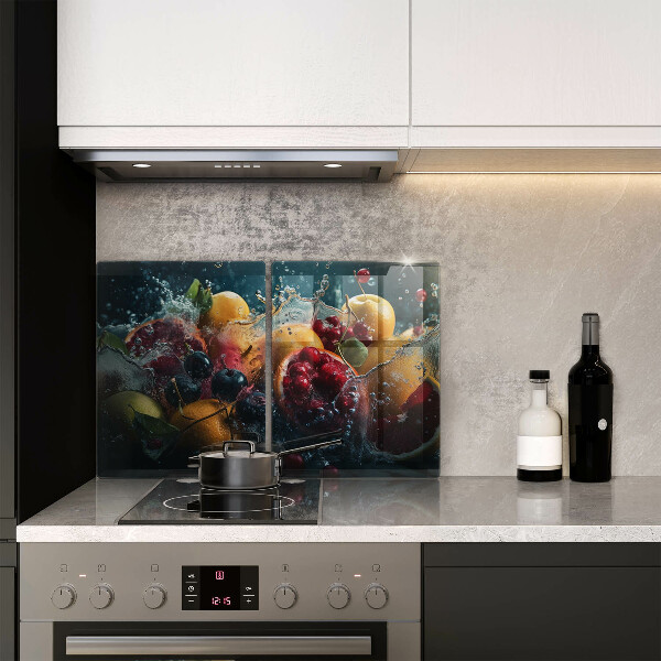 Tampa de parede do fogão a gás Frutas na água