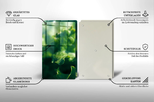 Tampa de parede do fogão a gás Folhas de alface