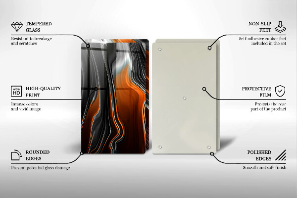 Tampa da placa de indução Padrão abstrato