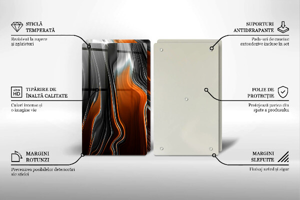 Tampa da placa de indução Padrão abstrato