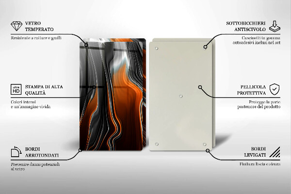 Tampa da placa de indução Padrão abstrato